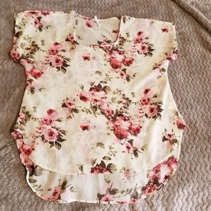 Sheer Floral Top